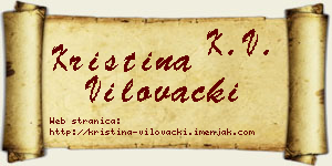 Kristina Vilovački vizit kartica